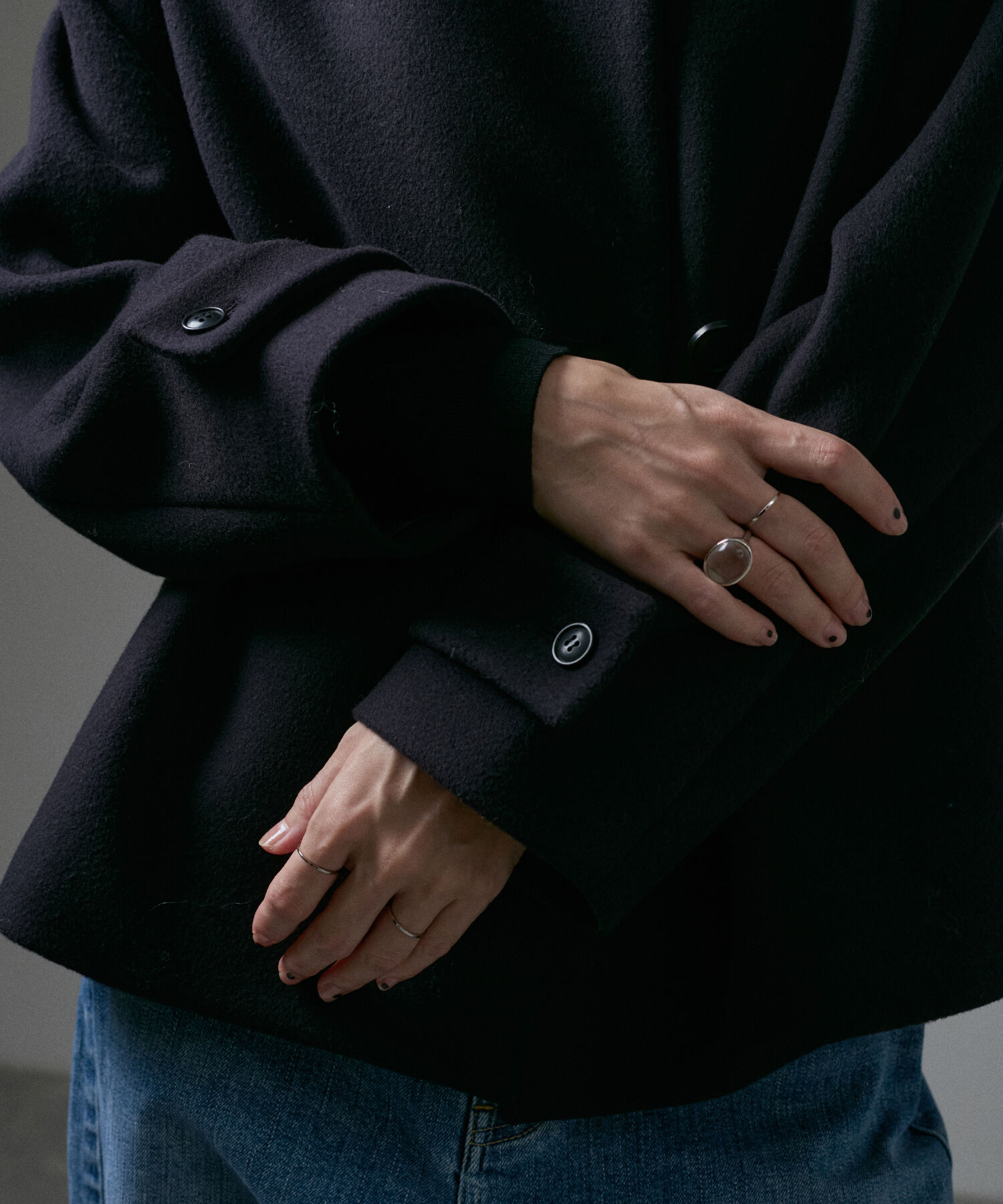 SALON adam et rope'「【WEB限定】Miliorメルトンスタンドカラーショートコート」|その他|