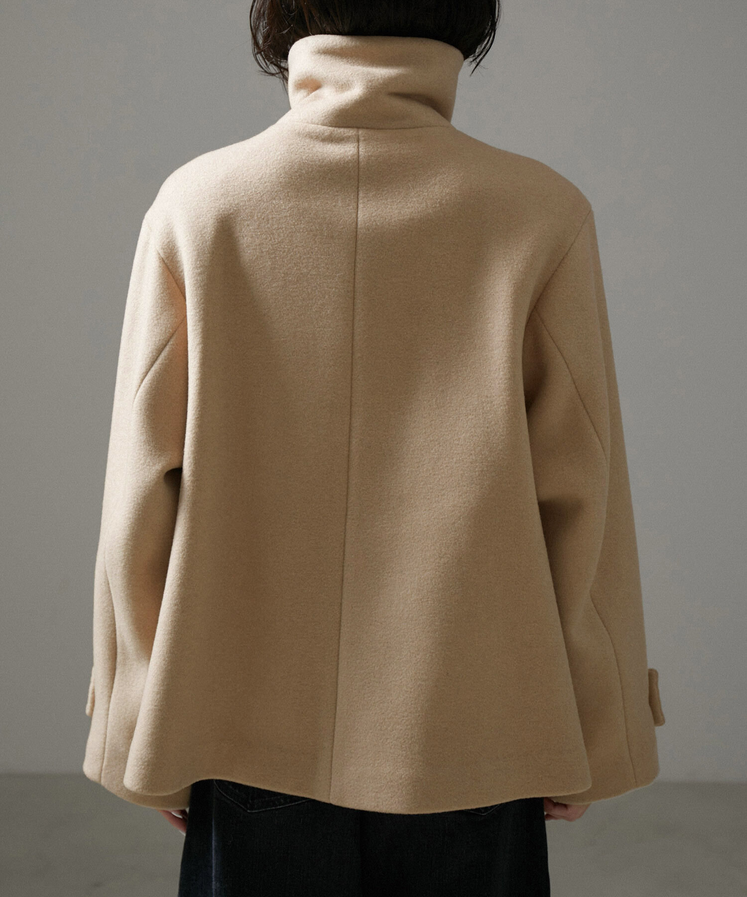 SALON adam et rope'「【WEB限定】Miliorメルトンスタンドカラーショートコート」|その他|