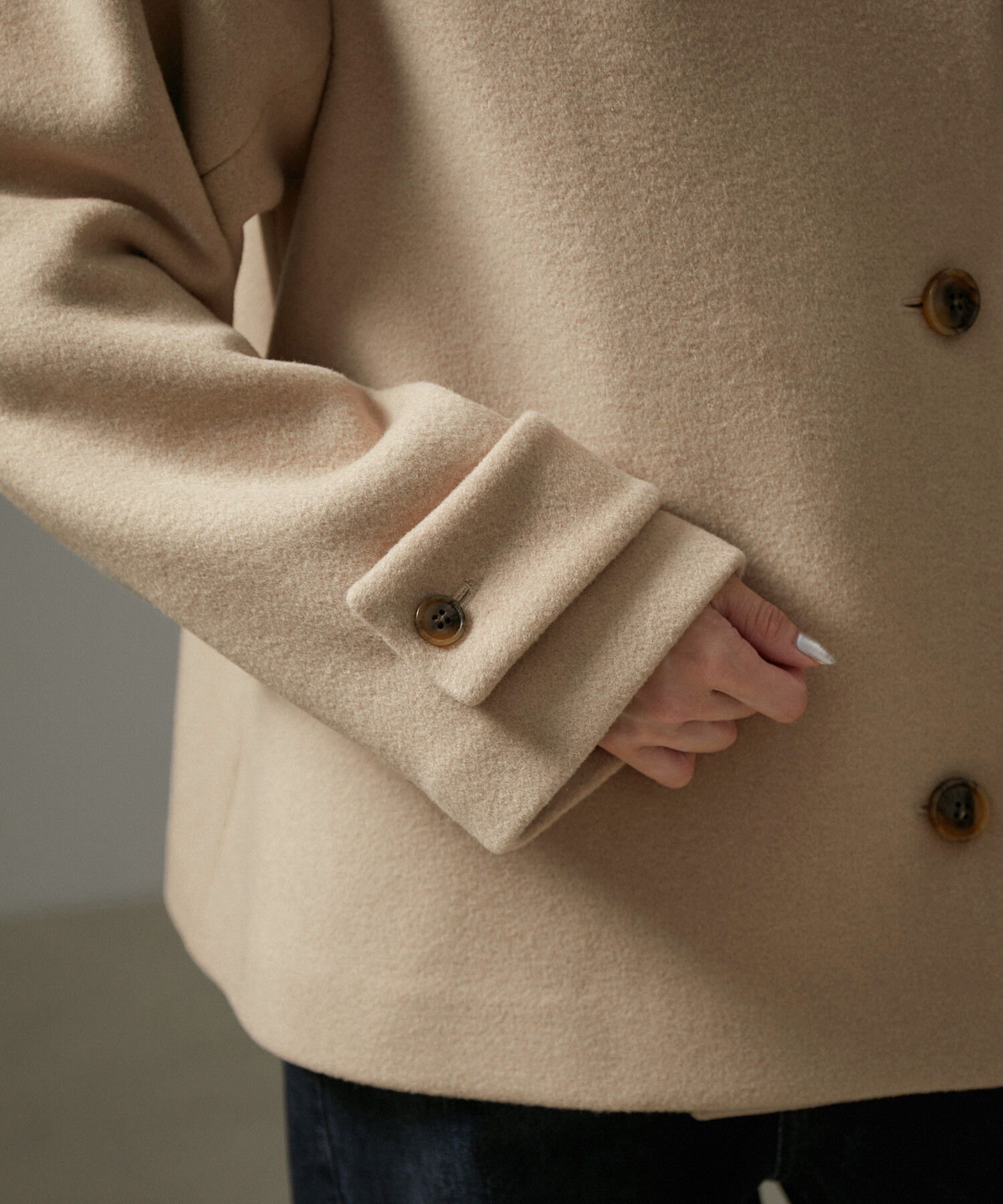 SALON adam et rope'「【WEB限定】Miliorメルトンスタンドカラーショートコート」|その他|