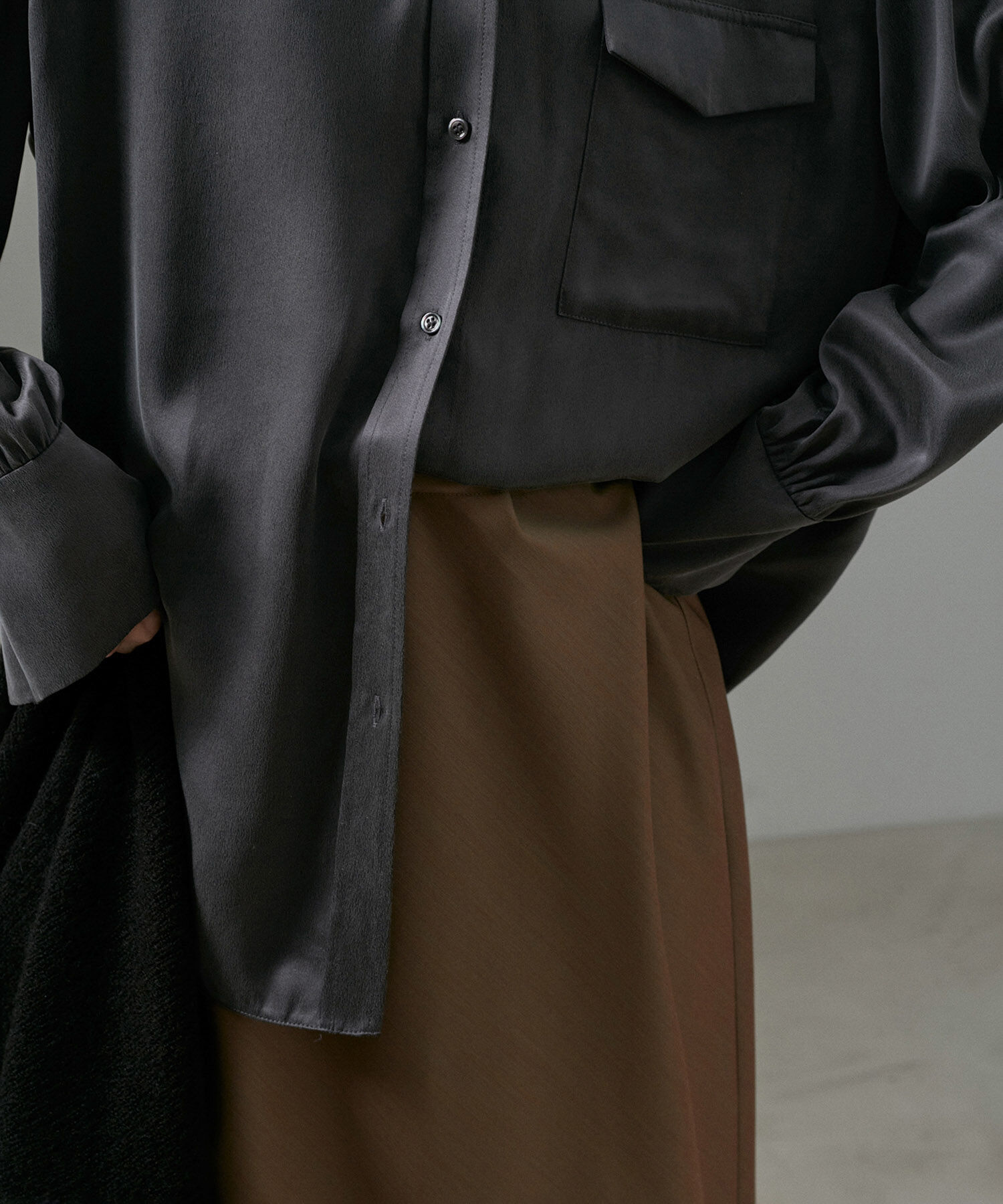 SALON adam et rope'「[24AW]GENTLE SILK シャツブラウス【セットアップ対応】」|シャツ・ブラウス|