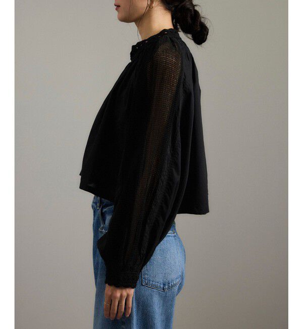 SALON adam et rope'「【WEB限定】レースアクセントボリュームスリーブブラウス」|シャツ・ブラウス|