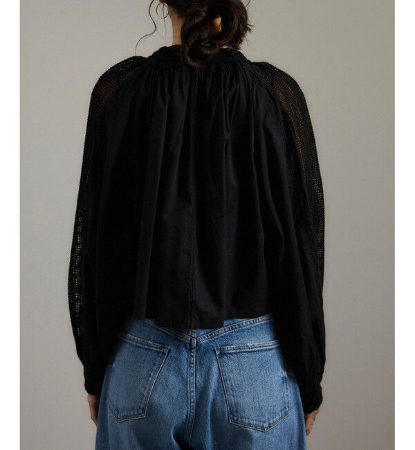 SALON adam et rope'「【WEB限定】レースアクセントボリュームスリーブブラウス」|シャツ・ブラウス|