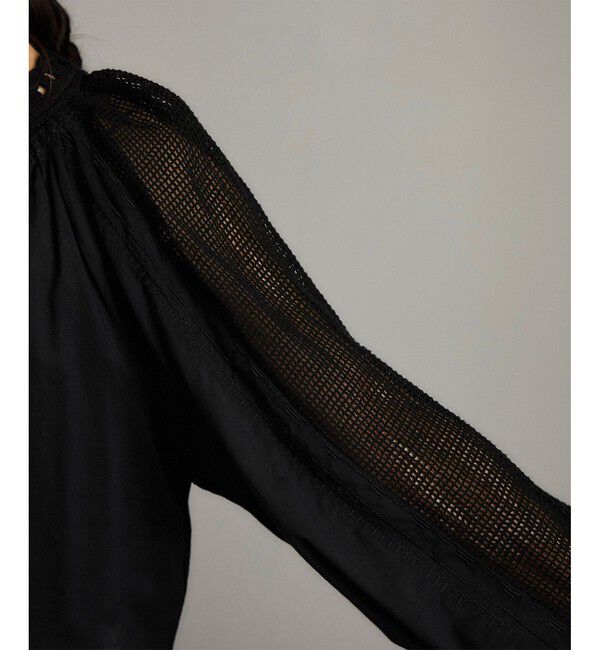 SALON adam et rope'「【WEB限定】レースアクセントボリュームスリーブブラウス」|シャツ・ブラウス|