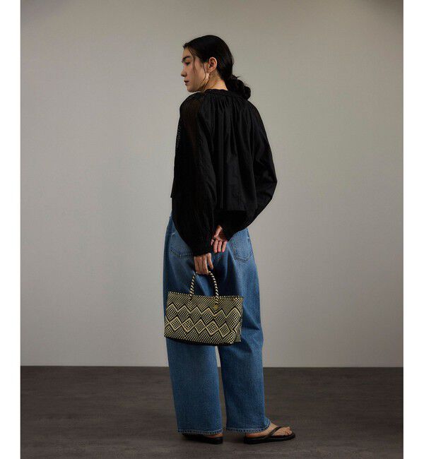 SALON adam et rope'「【WEB限定】レースアクセントボリュームスリーブブラウス」|シャツ・ブラウス|