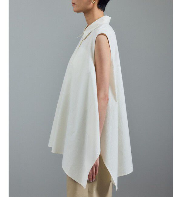 SALON adam et rope'「近江晒タイプライターノースリーブシャツ」|シャツ・ブラウス|