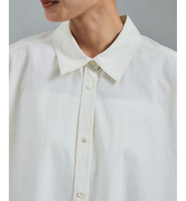 SALON adam et rope'「近江晒タイプライターノースリーブシャツ」|シャツ・ブラウス|