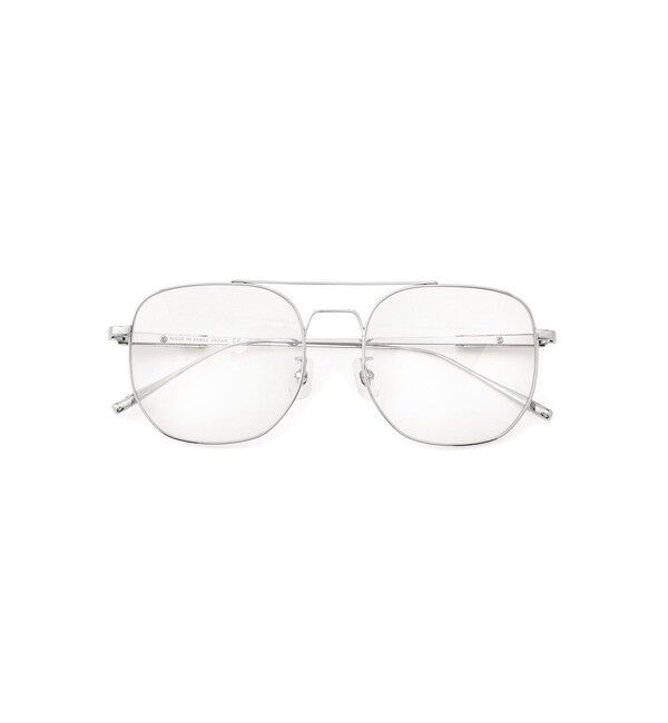 SALON adam et rope'「【heyep（ヘイップ）】Aviator Glasses with Rhinestones＆Logo」|サングラス|シルバー(93)