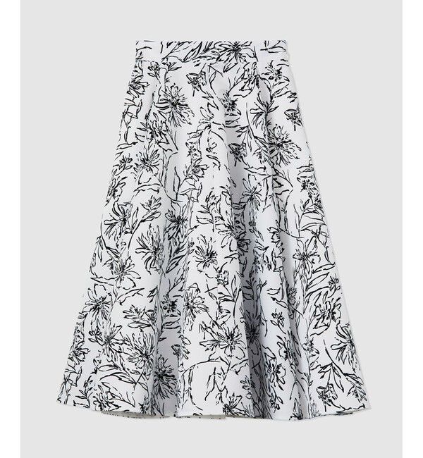 ROPE「ハンドペオントフォルムフレアスカート/セットアップ対応」|スカート|