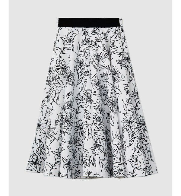 ROPE「ハンドペオントフォルムフレアスカート/セットアップ対応」|スカート|