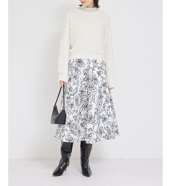 ROPE「ハンドペオントフォルムフレアスカート/セットアップ対応」|スカート|