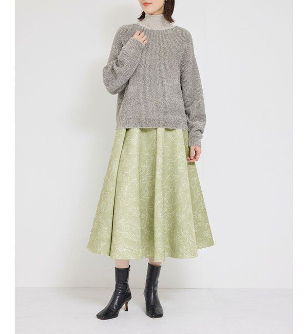 ROPE「ハンドペオントフォルムフレアスカート/セットアップ対応」|スカート|