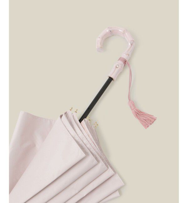 ROPE「【晴雨兼用・高機能】スライド式 ショートバンブーパラソル【UVカット/遮光・遮熱・防水効果】」|傘|