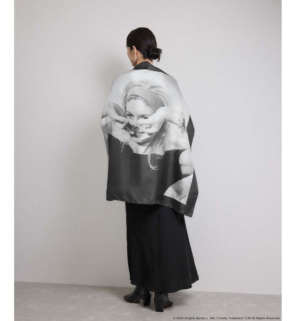 ROPE「【Brigitte Bardot&times;ROPE'・コラボ】プリントシルクスカーフ/Lサイズ」|バンダナ・スカーフ|