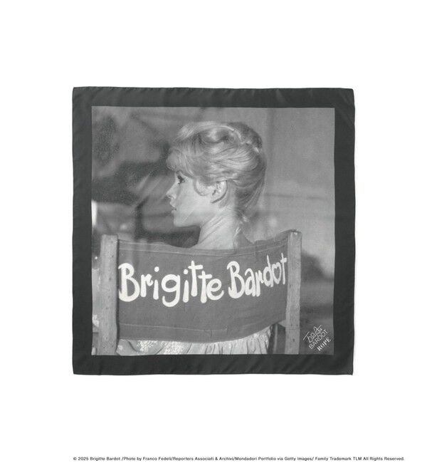 ROPE「【Brigitte Bardot&times;ROPE'・コラボ】プリントシルクスカーフ/Lサイズ」|バンダナ・スカーフ|