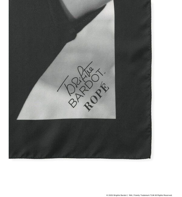 ROPE「【Brigitte Bardot&times;ROPE'・コラボ】プリントシルクスカーフ/Lサイズ」|バンダナ・スカーフ|