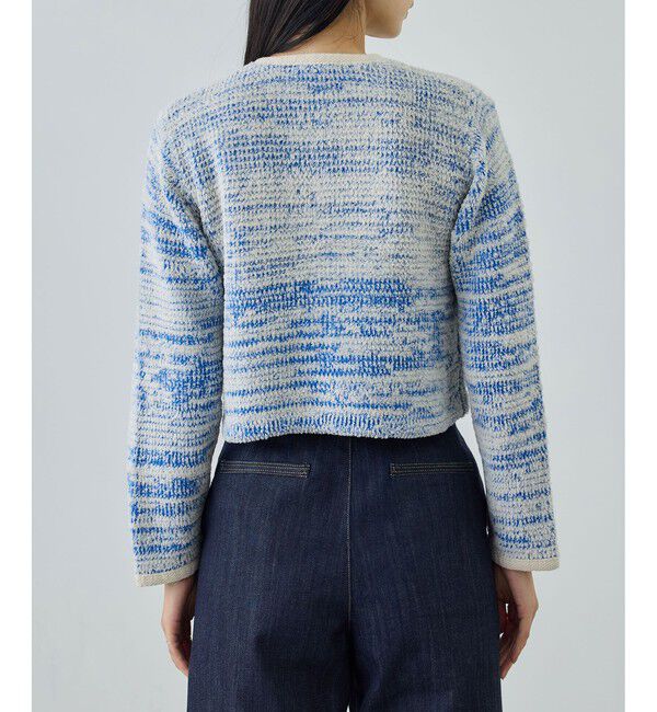 ROPE「ツイードニットショート丈カーディガン/イージーケア」|カーディガン|