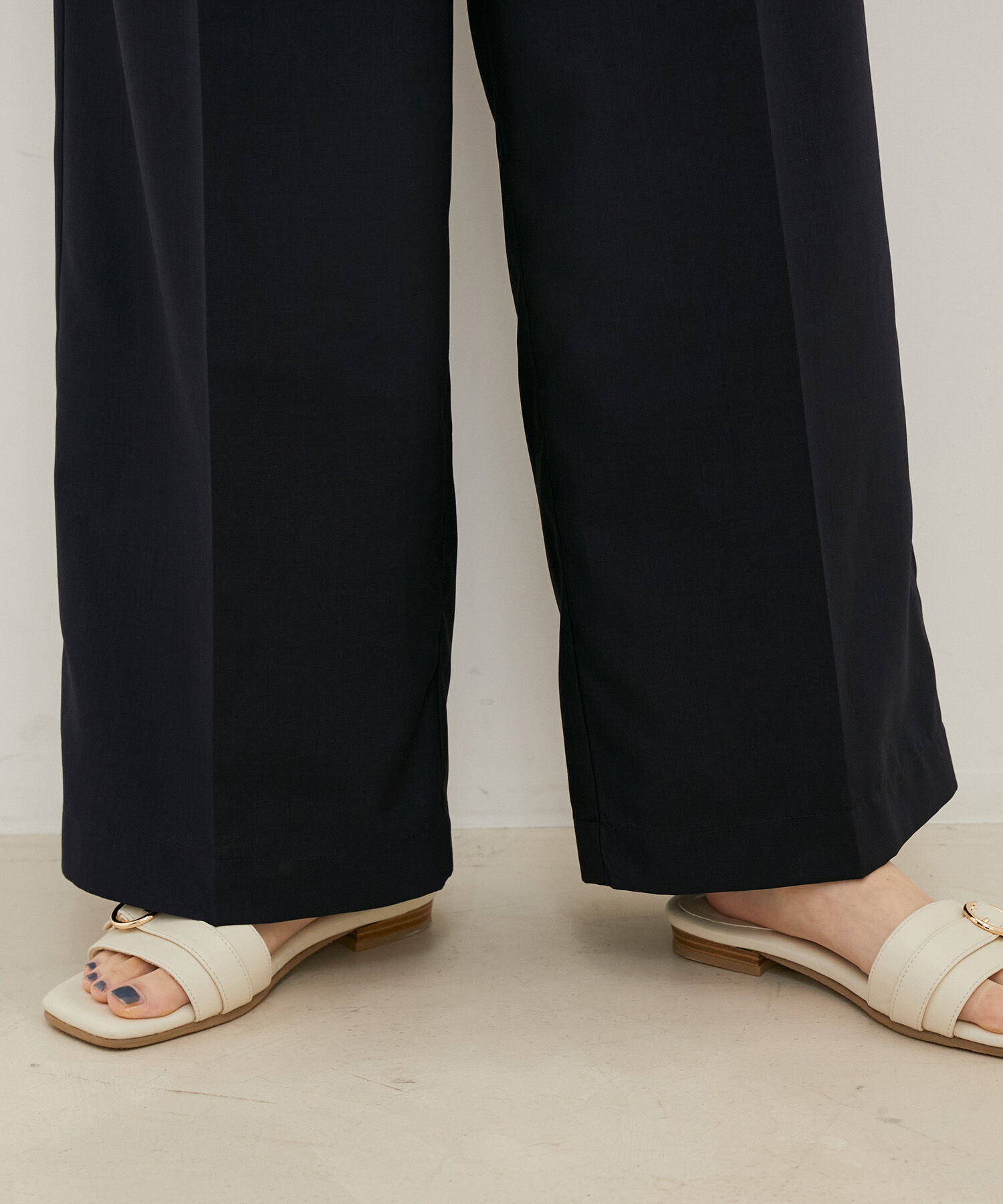 VIS「【セットアップ対応】サス付きリネンライクリラックスワイドパンツ【EASY CARE・接触冷感・洗える】」|その他|