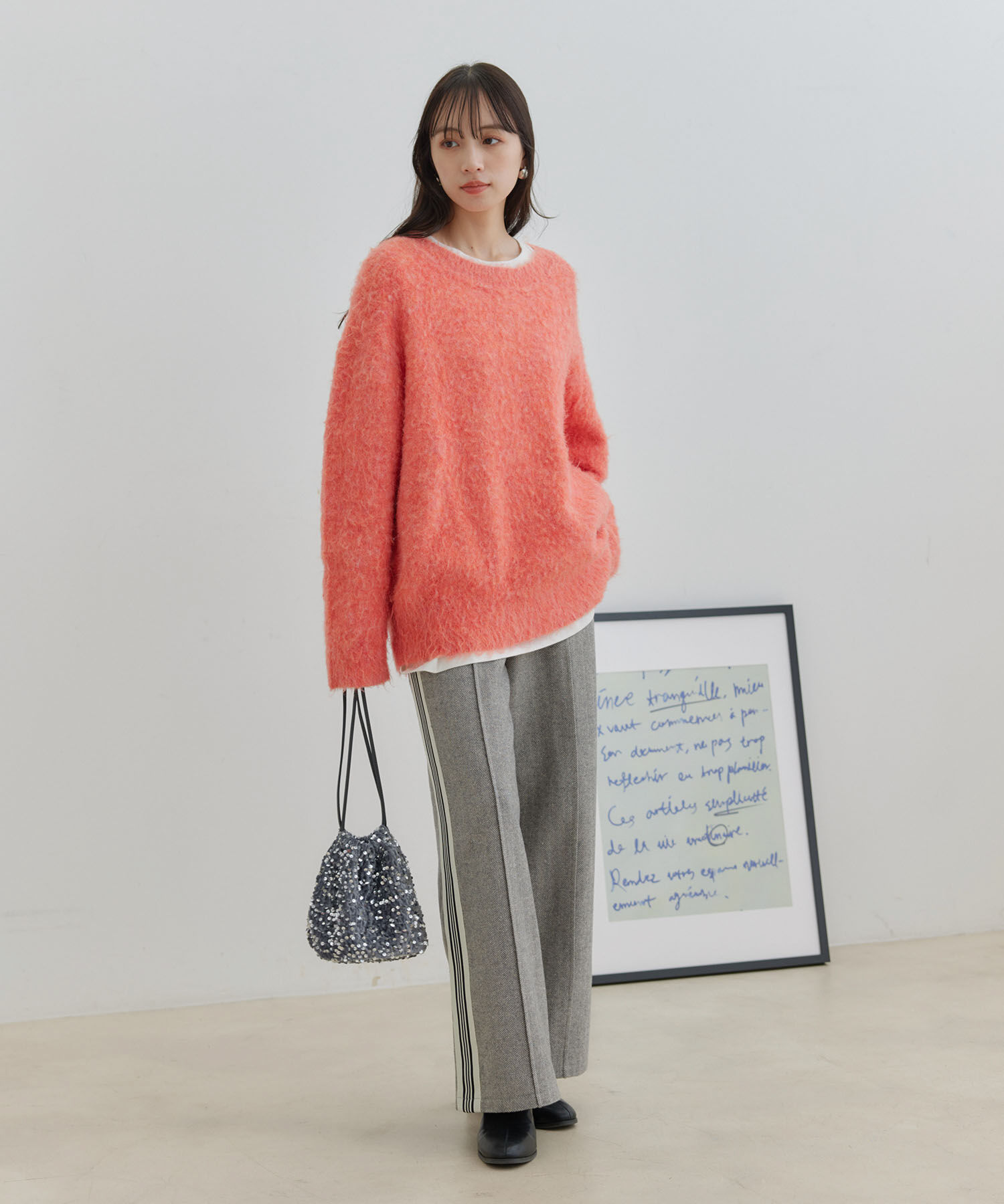 VIS「【前後2WAY】毛混トゥンカロンニット」|ニット・セーター|