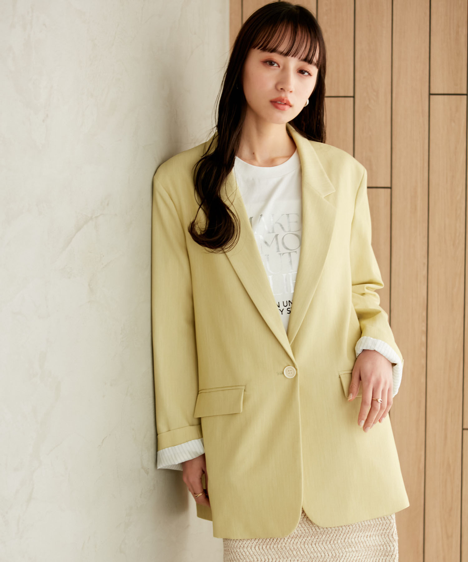 VIS「オーバーサイズシングルジャケット」|テーラードジャケット|