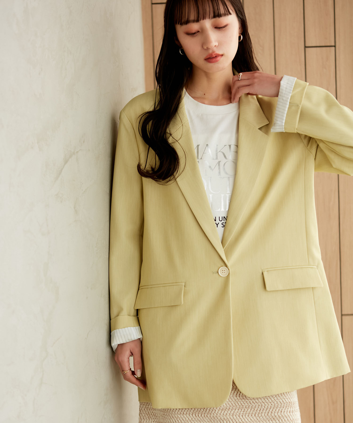 VIS「オーバーサイズシングルジャケット」|テーラードジャケット|