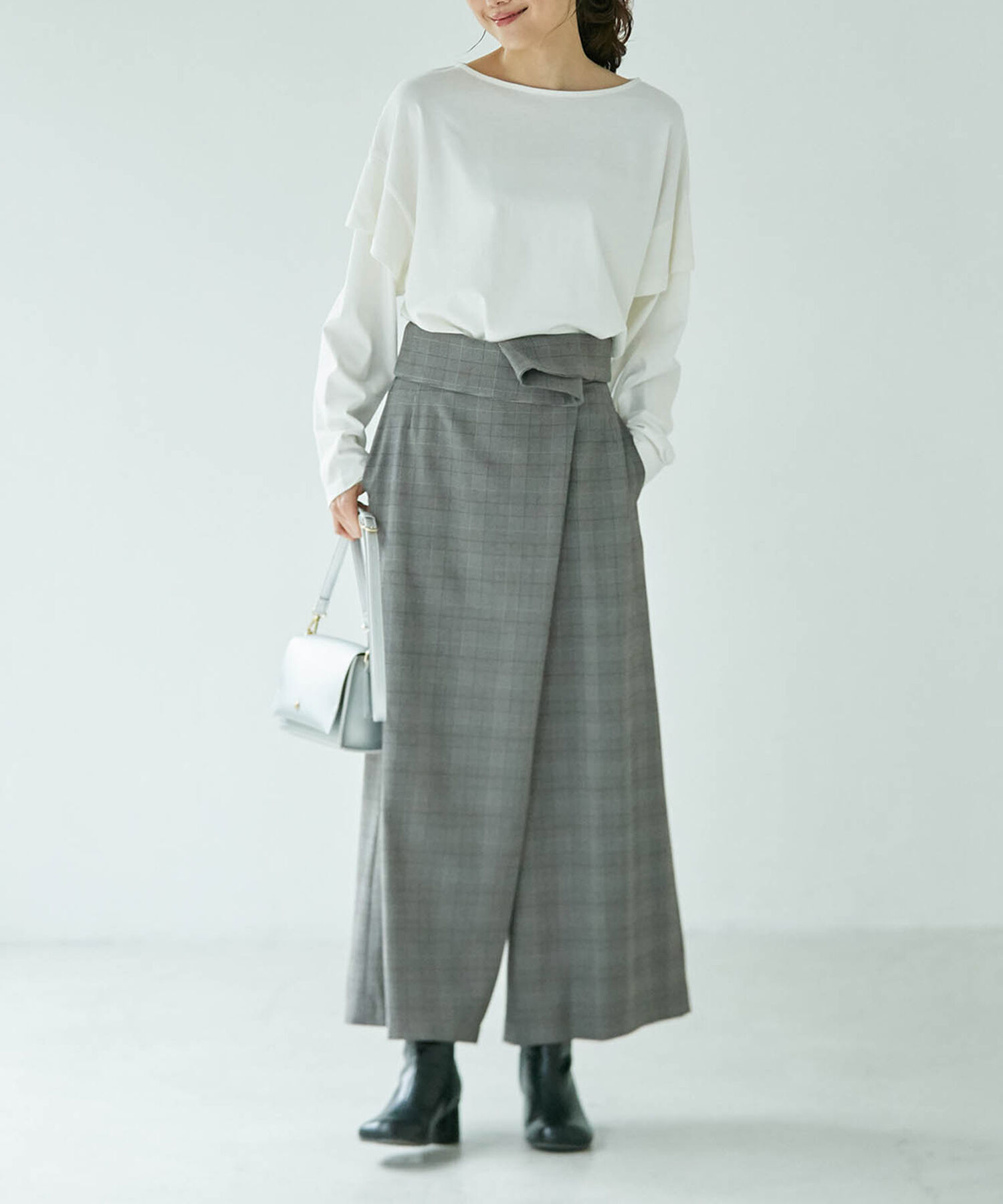 Rope&rsquo;Picnic「【セットアップ対応】ハイウエストカシュクールワイドパンツ」|その他|