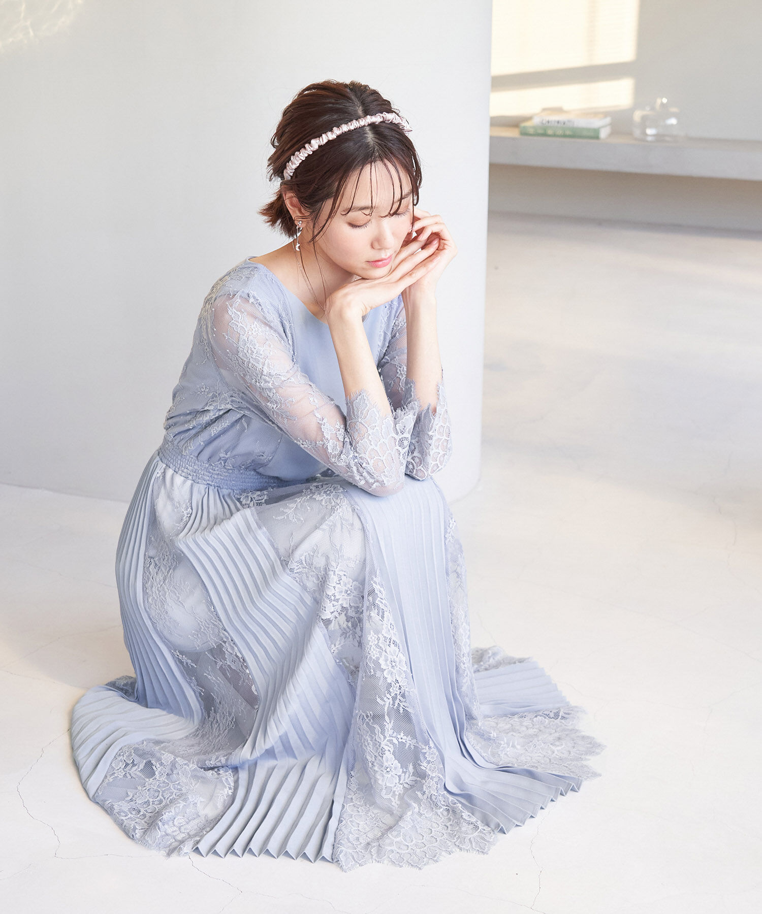 Rope&rsquo;Picnic「【一部店舗限定】【Mon E&rsquo;toile/モンエトワール】プリーツコンビレースDress」|ドレス|