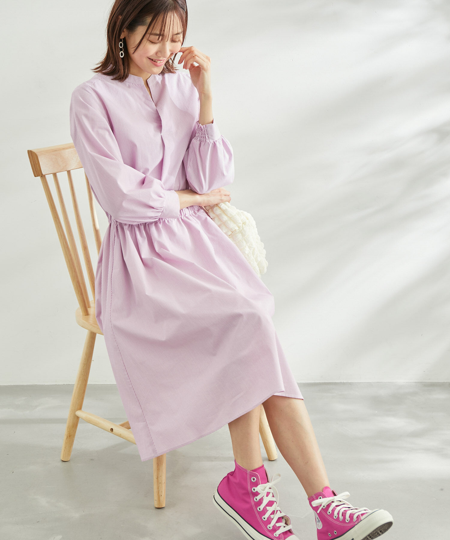 Rope&rsquo;Picnic「着丈が選べる/ストライプワンピース」|ワンピース|