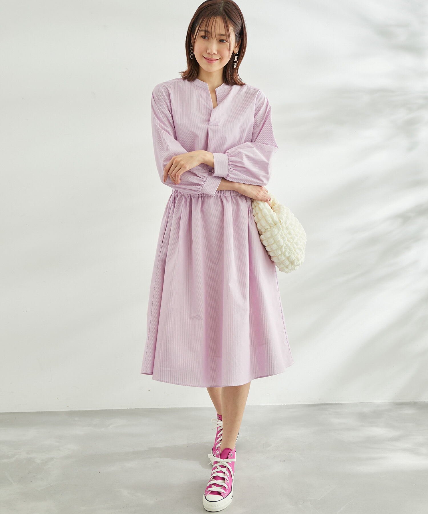 Rope&rsquo;Picnic「着丈が選べる/ストライプワンピース」|ワンピース|