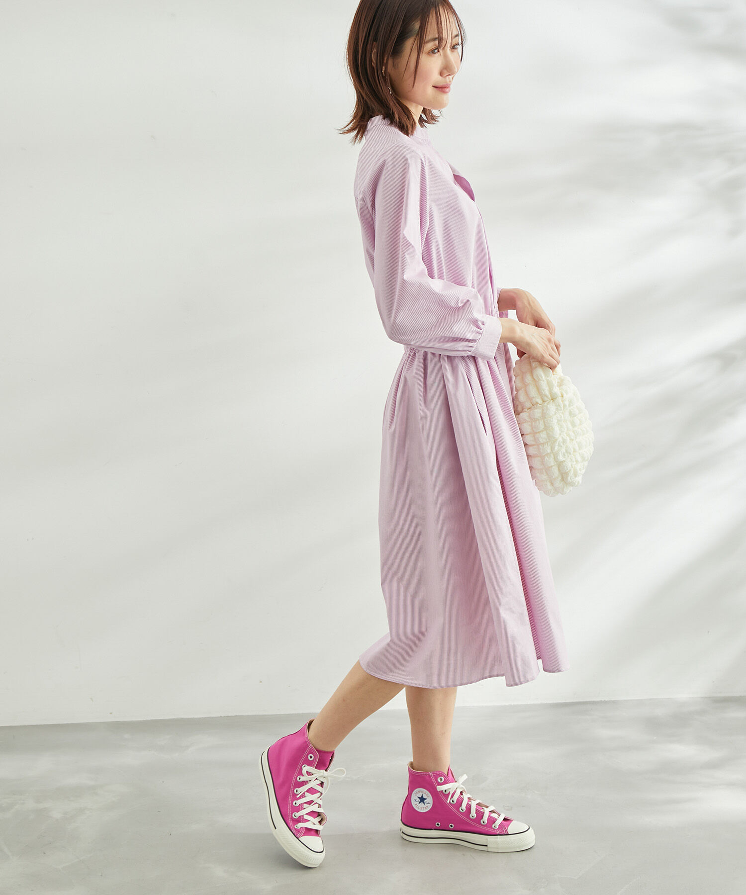 Rope&rsquo;Picnic「着丈が選べる/ストライプワンピース」|ワンピース|