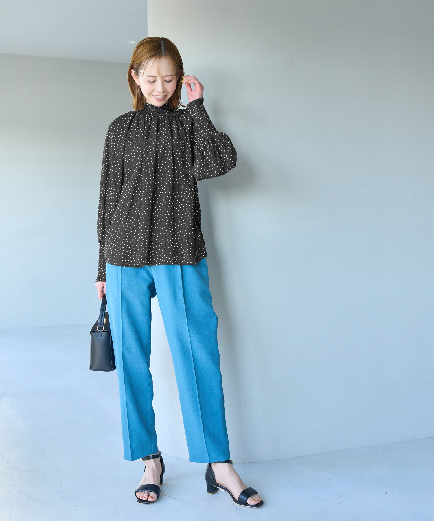 Rope&rsquo;Picnic「シャーリングフリルブラウス」|シャツ・ブラウス|