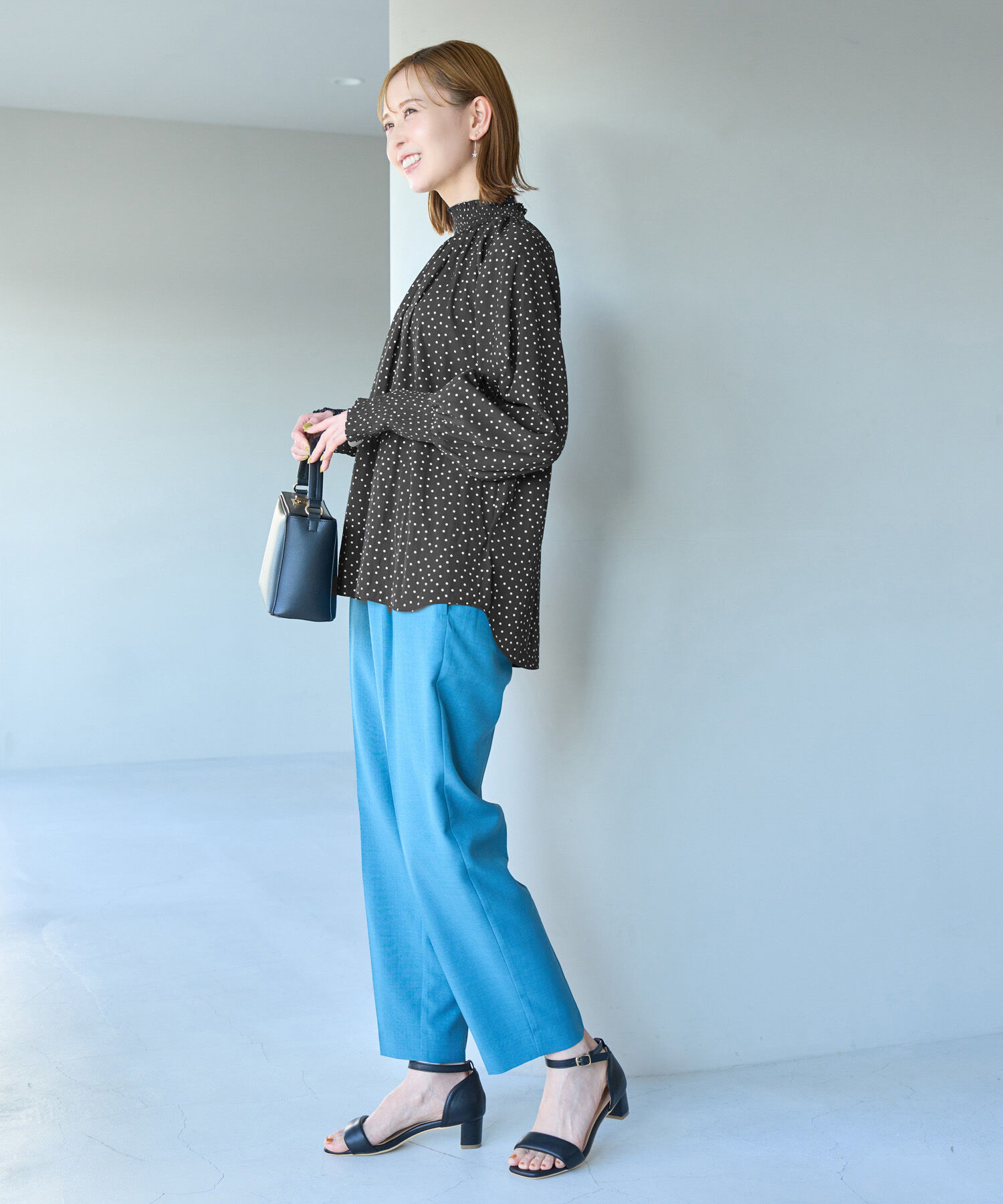 Rope&rsquo;Picnic「シャーリングフリルブラウス」|シャツ・ブラウス|