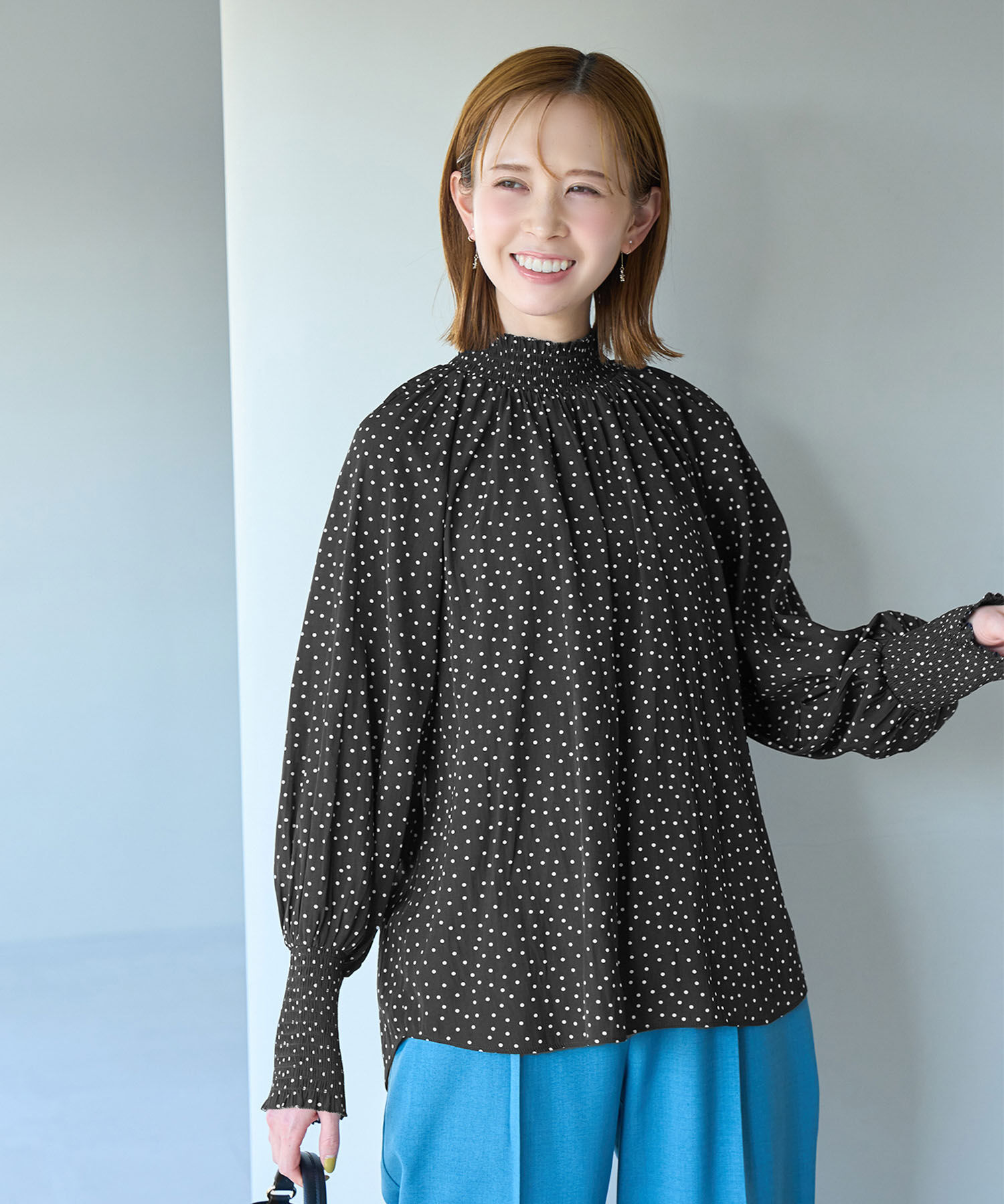 Rope&rsquo;Picnic「シャーリングフリルブラウス」|シャツ・ブラウス|