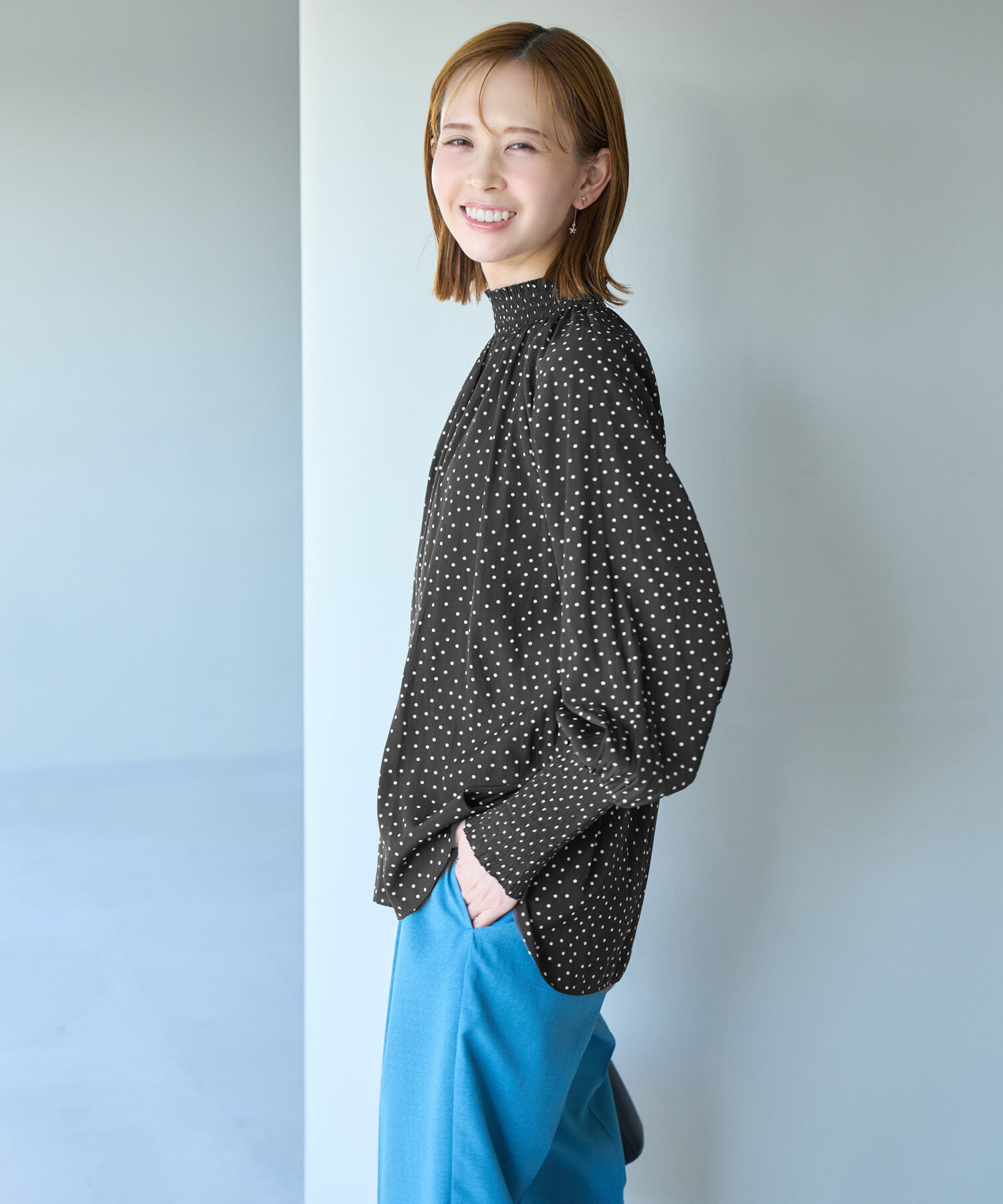 Rope&rsquo;Picnic「シャーリングフリルブラウス」|シャツ・ブラウス|