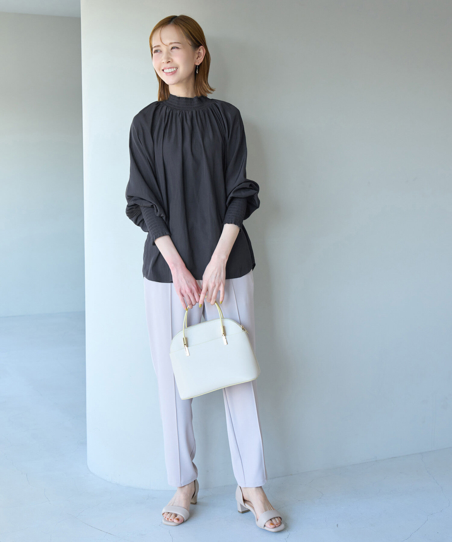 Rope&rsquo;Picnic「シャーリングフリルブラウス」|シャツ・ブラウス|