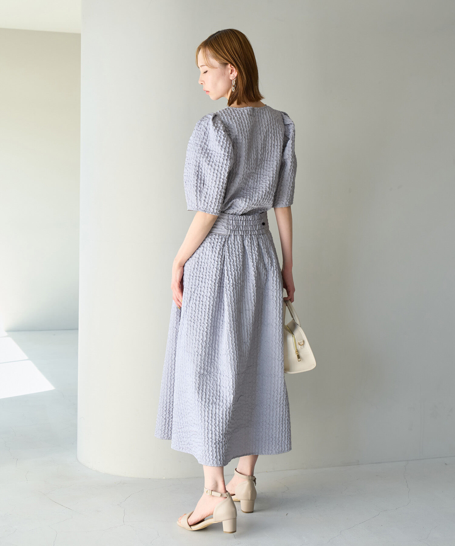 Rope&rsquo;Picnic「【emur/エミュール】セットアップ対応/ふくれジャガードブラウス」|シャツ・ブラウス|