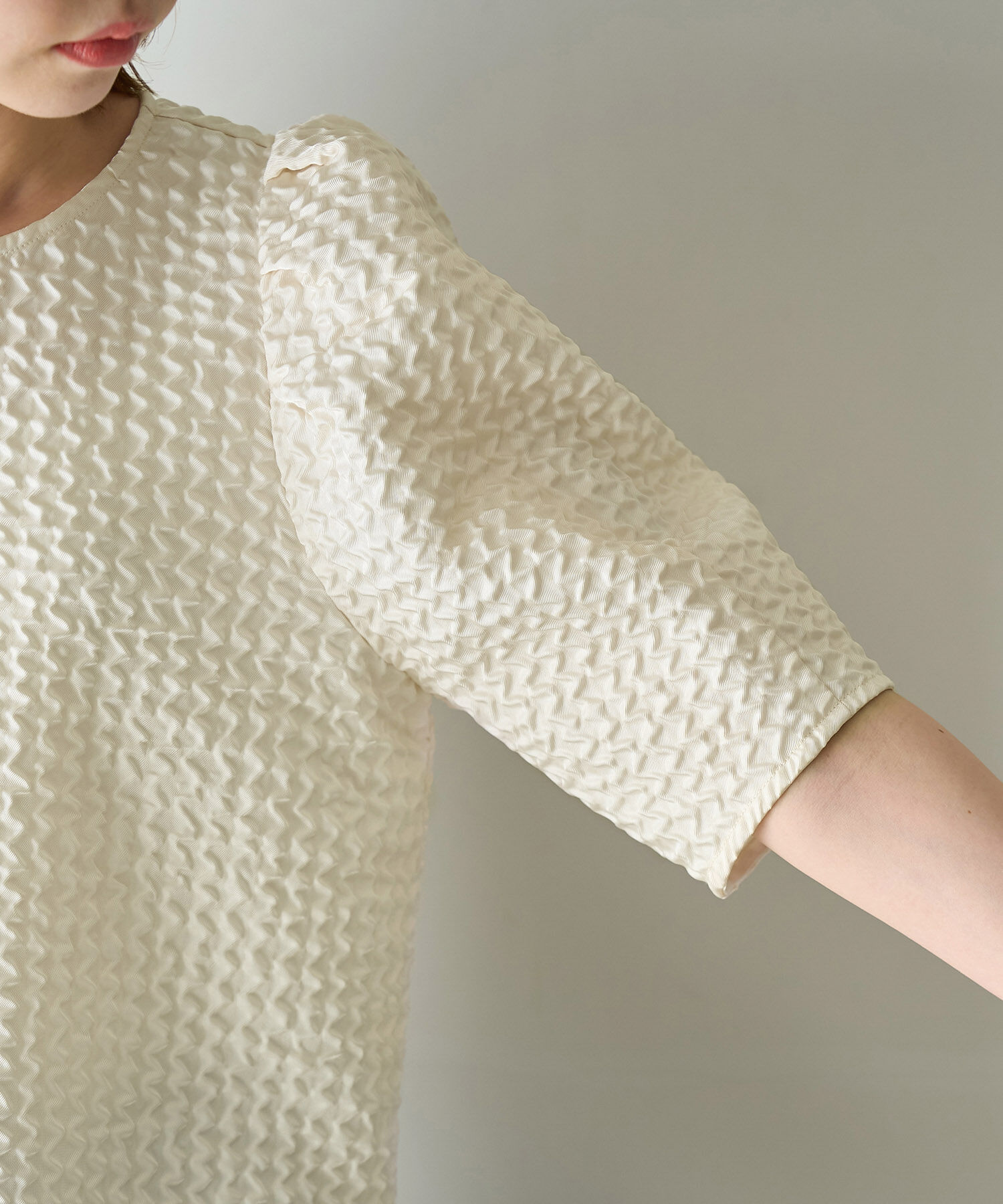 Rope&rsquo;Picnic「【emur/エミュール】セットアップ対応/ふくれジャガードブラウス」|シャツ・ブラウス|