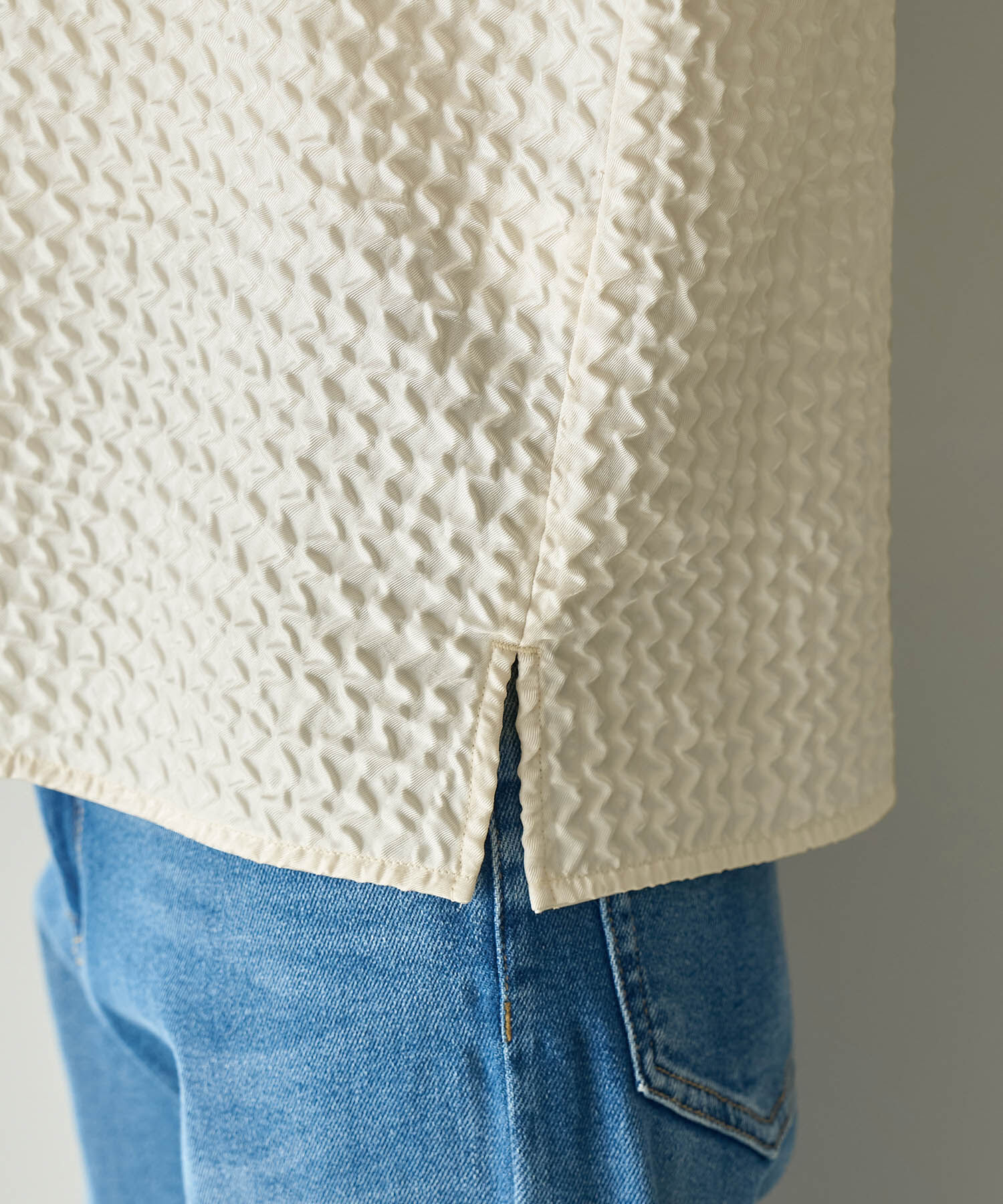 Rope&rsquo;Picnic「【emur/エミュール】セットアップ対応/ふくれジャガードブラウス」|シャツ・ブラウス|