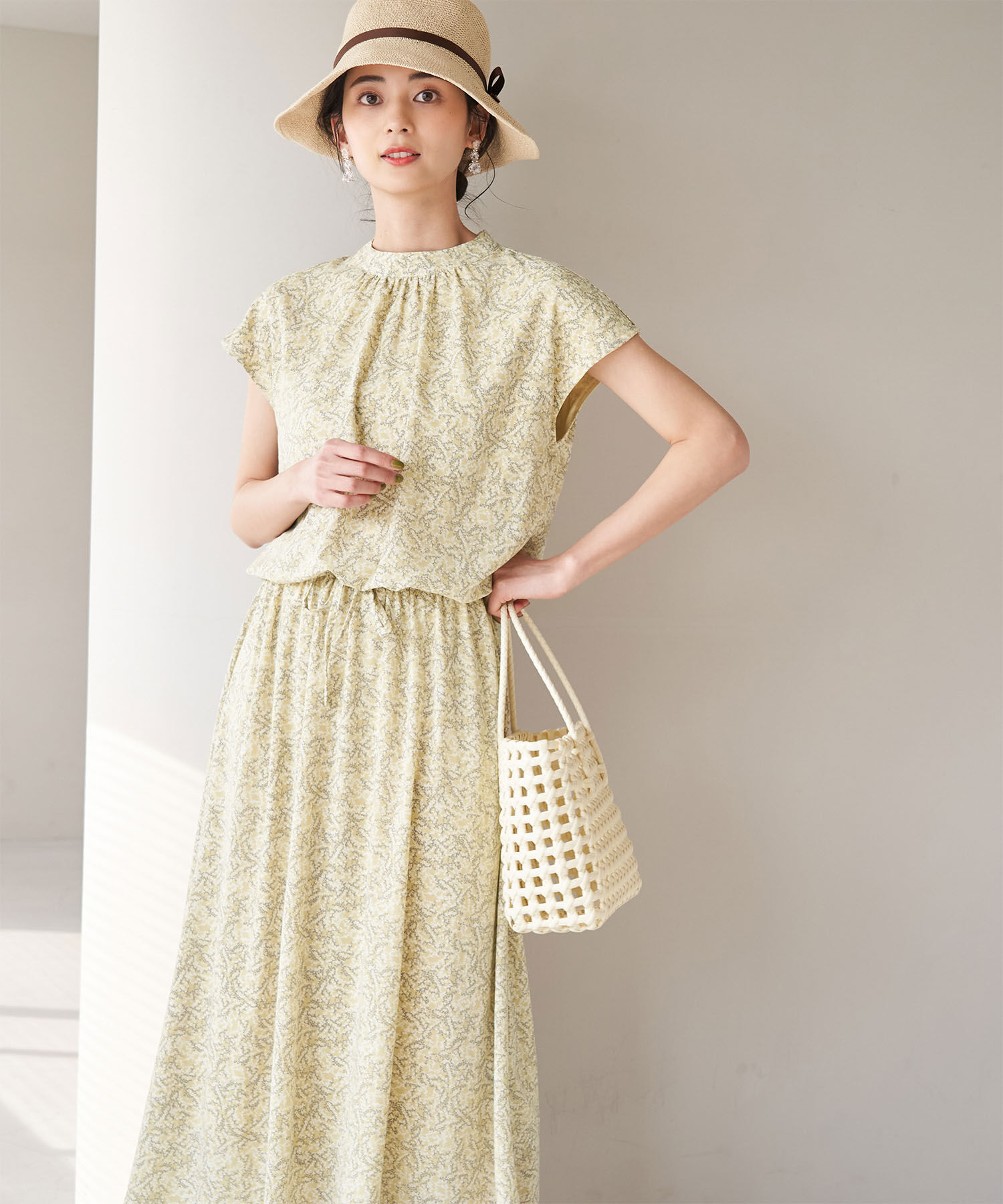 Rope&rsquo;Picnic「花柄ワンピース」|ワンピース|イエロー(80)