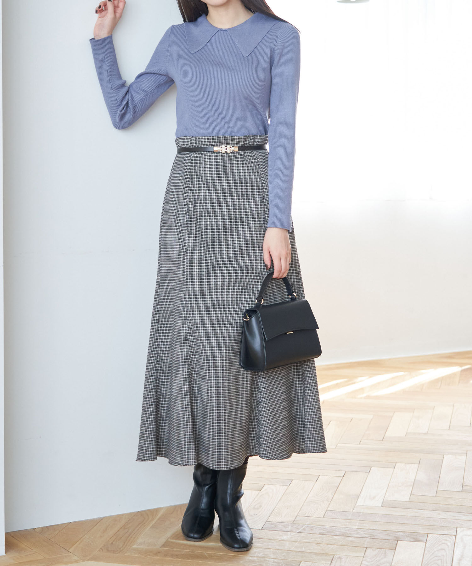 Rope&rsquo;Picnic「リンクコーデ/ラナテックマーメイドスカート」|スカート|ブラック系(02)