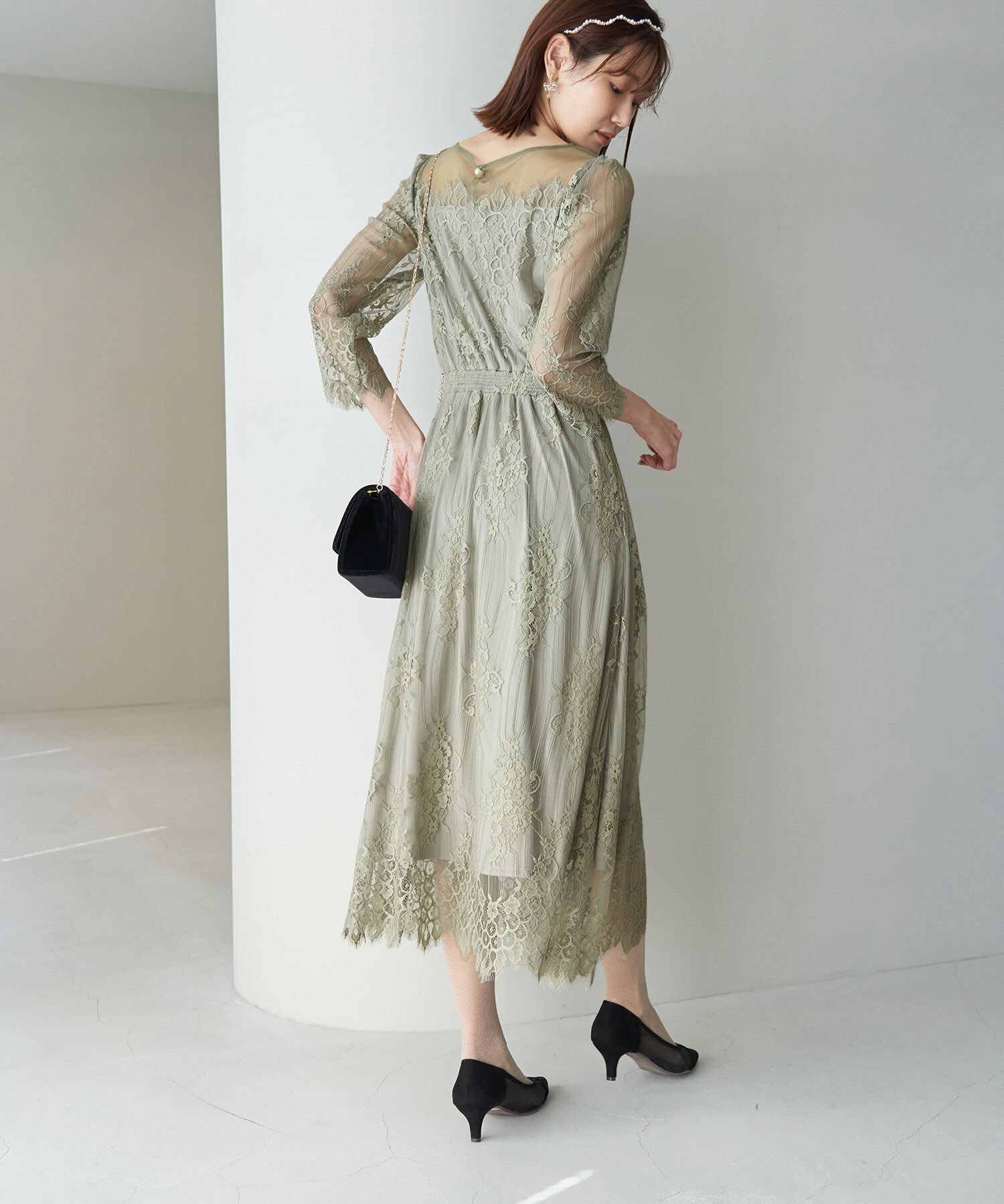 Rope&rsquo;Picnic「【Mon E&rsquo;toile/モンエトワール】【結婚式にも】レースDRESS」|ドレス|