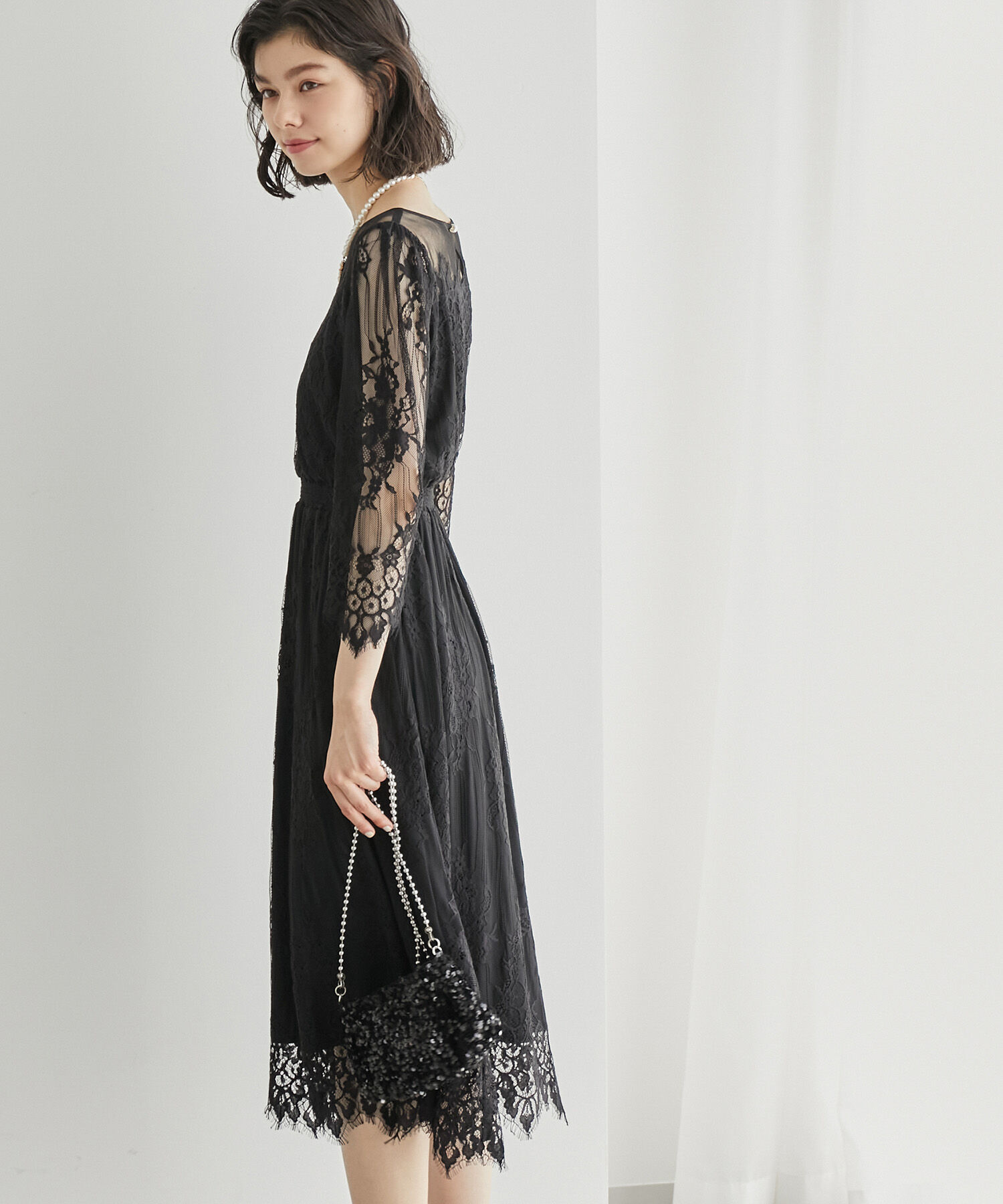 Rope&rsquo;Picnic「【Mon E&rsquo;toile/モンエトワール】【結婚式にも】レースDRESS」|ドレス|