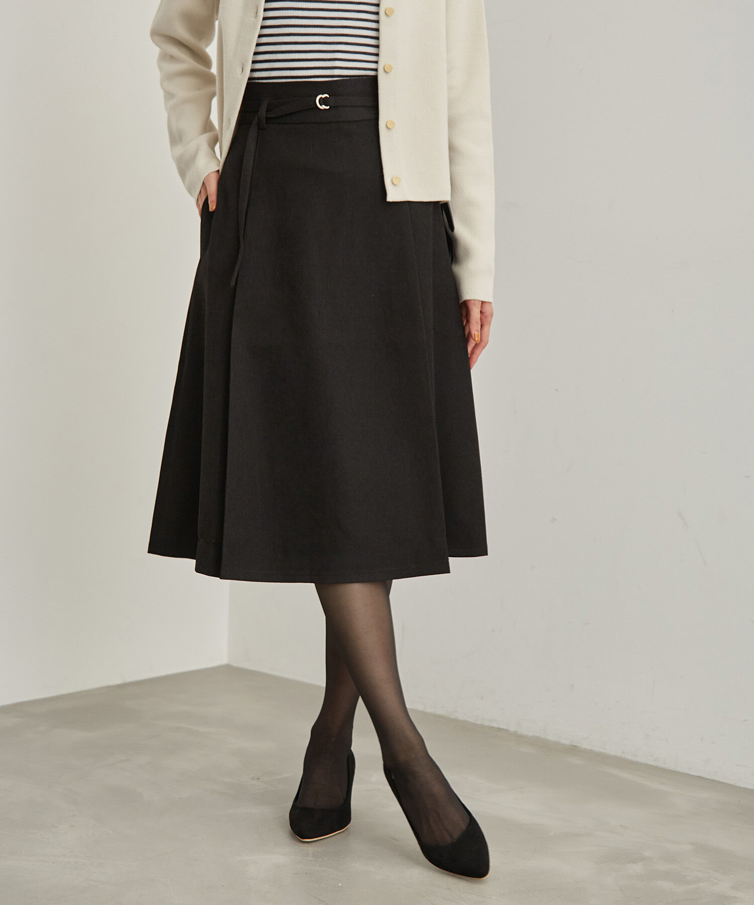 Rope&rsquo;Picnic「ラナテック/タックフレアスカート」|スカート|