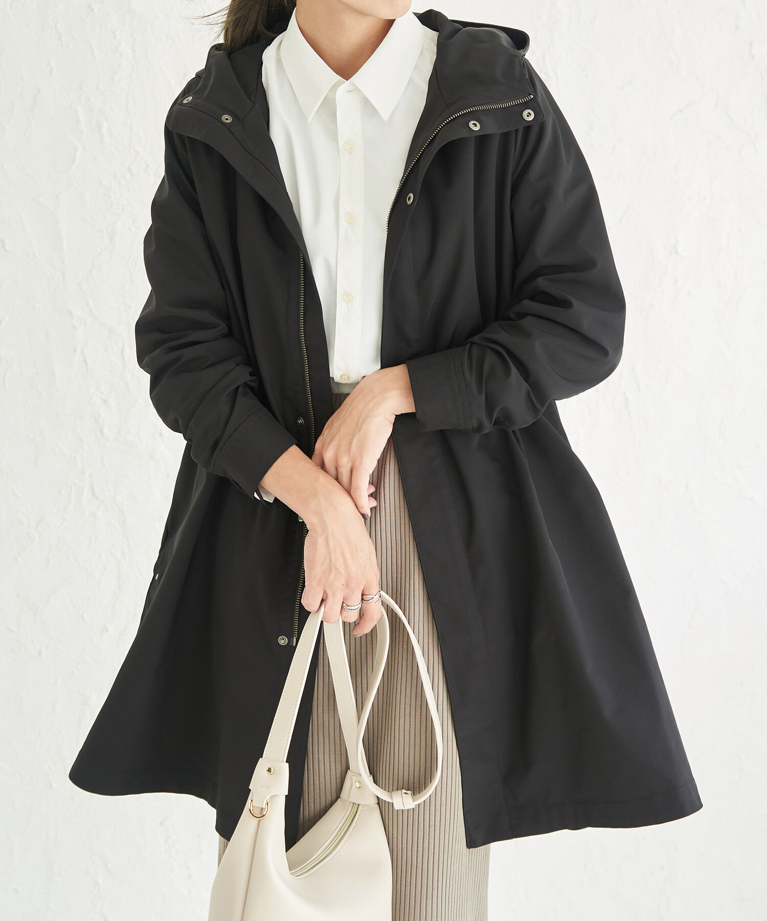 ROPE' PICNIC R「花粉ガード・撥水加工/ライナー取り外しサイドスリットモッズコート」|その他|ブラック(01)