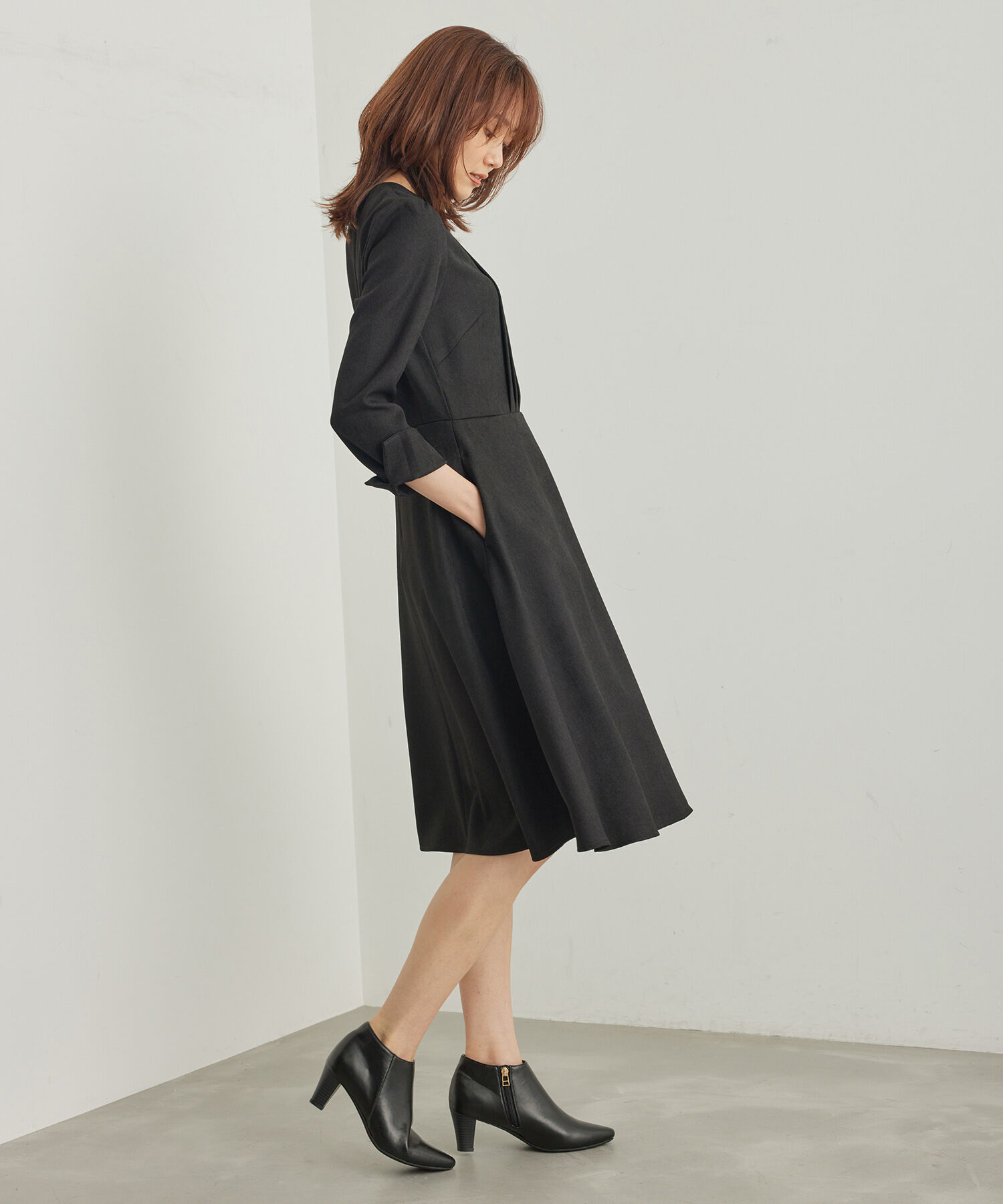 Rope&rsquo;Picnic「【WEB限定】ラナテック/フィット＆フレアワンピース」|ワンピース|