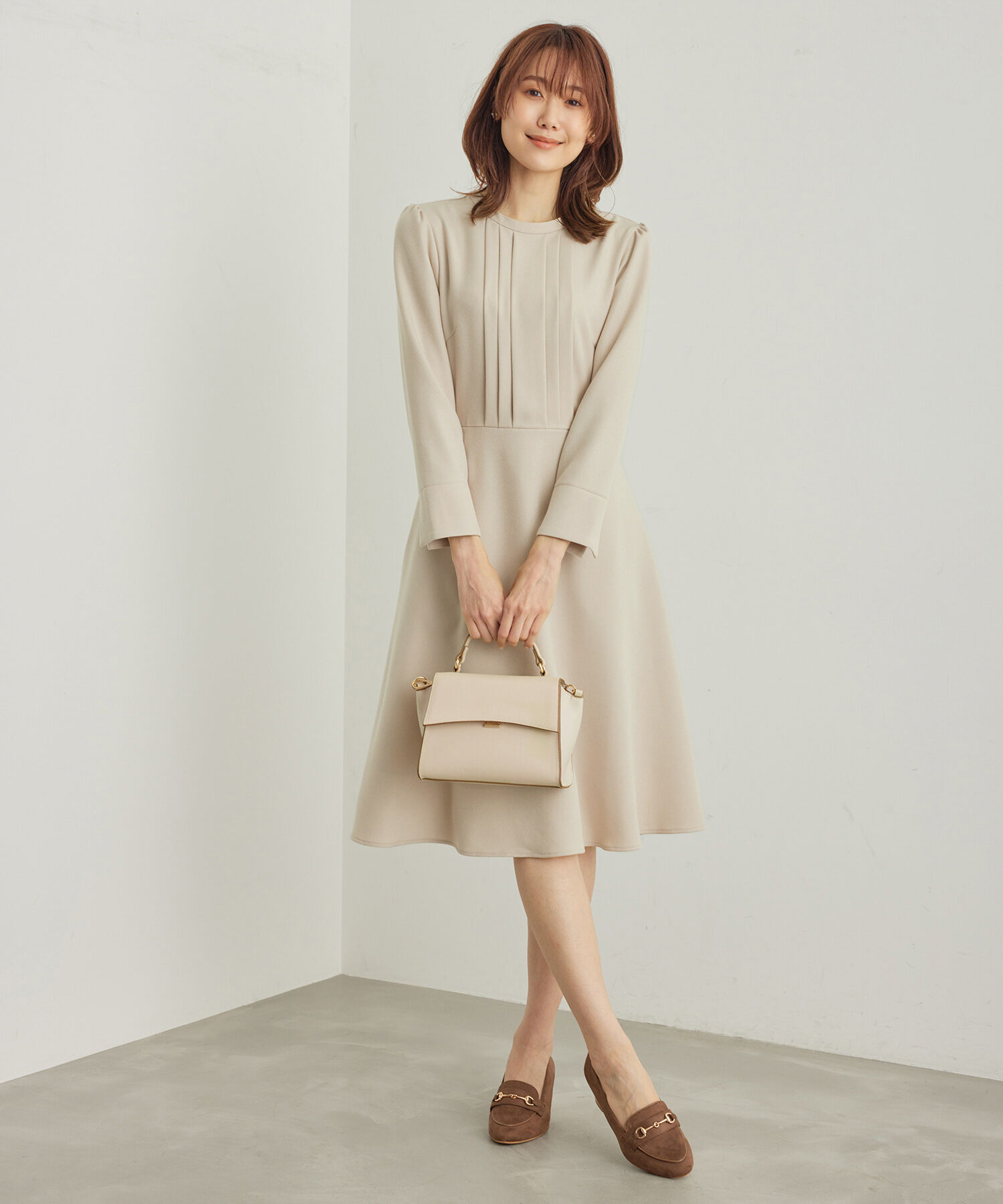 Rope&rsquo;Picnic「【WEB限定】ラナテック/フィット＆フレアワンピース」|ワンピース|