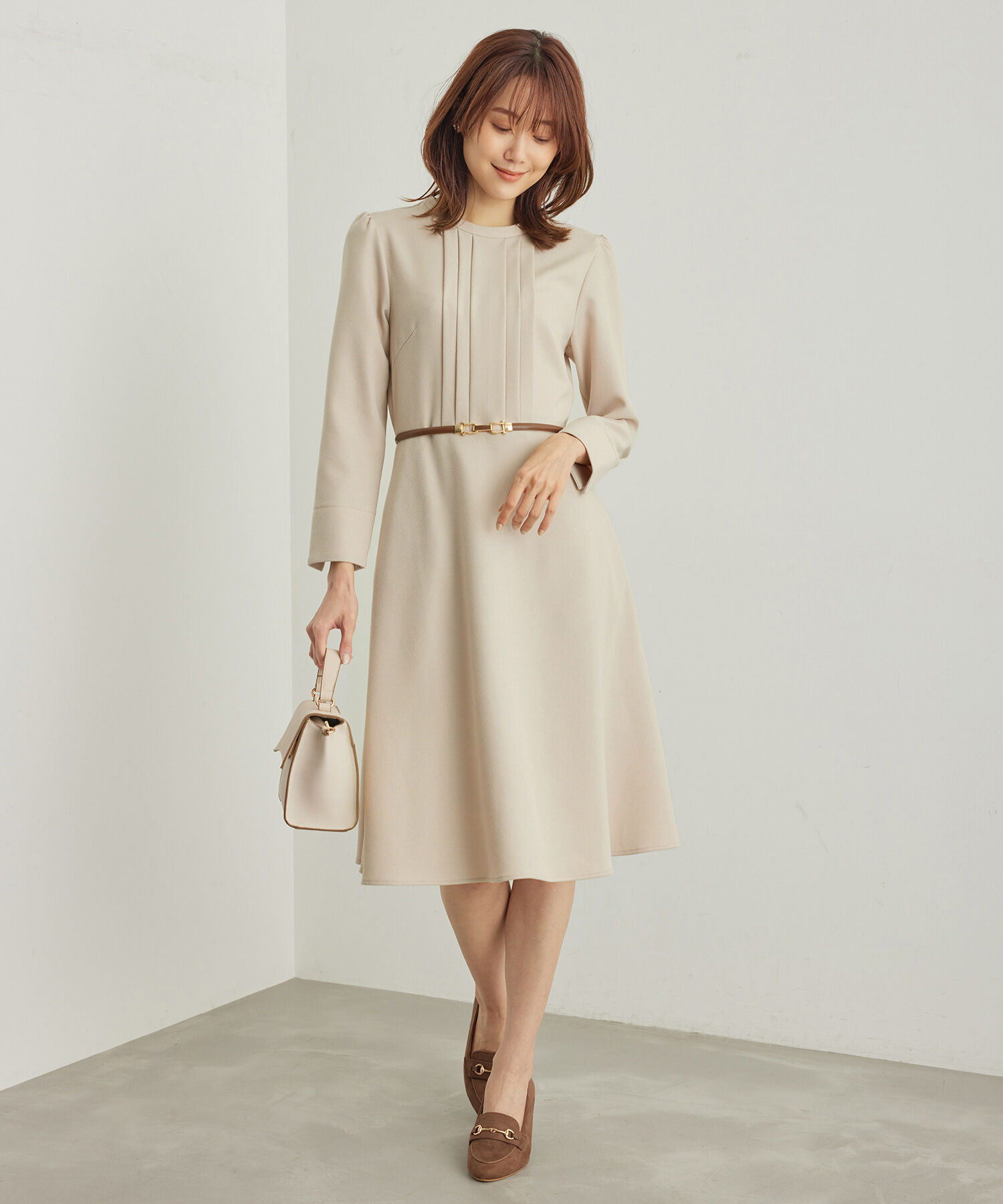 Rope&rsquo;Picnic「【WEB限定】ラナテック/フィット＆フレアワンピース」|ワンピース|