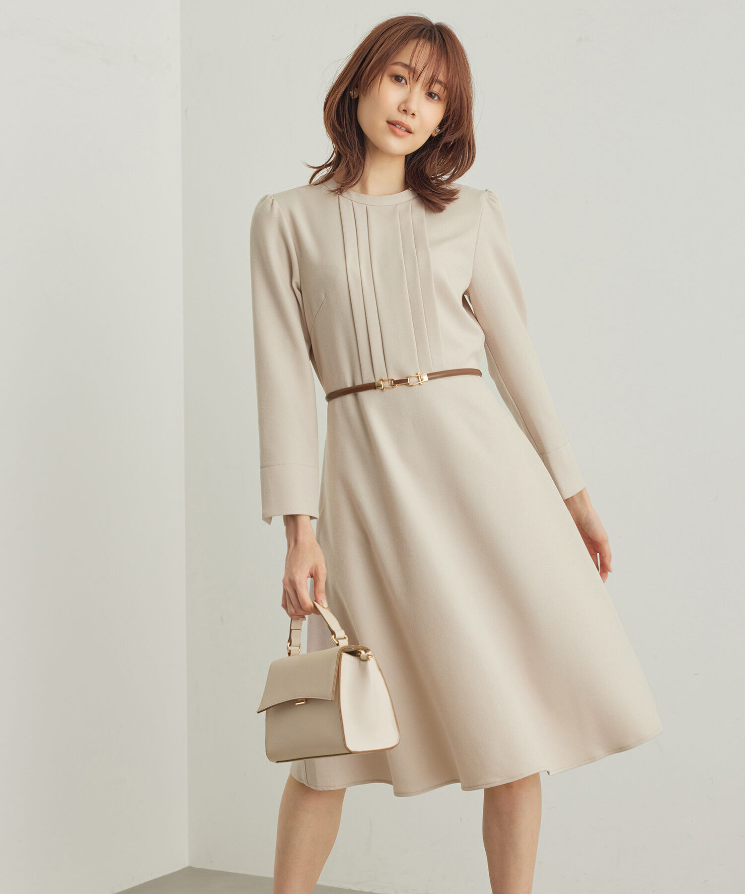 Rope&rsquo;Picnic「【WEB限定】ラナテック/フィット＆フレアワンピース」|ワンピース|