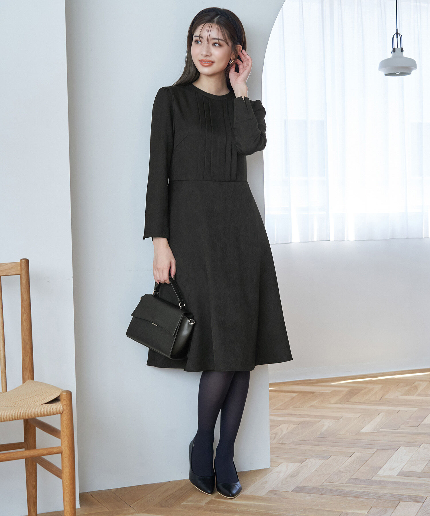 Rope&rsquo;Picnic「【WEB限定】ラナテック/フィット＆フレアワンピース」|ワンピース|