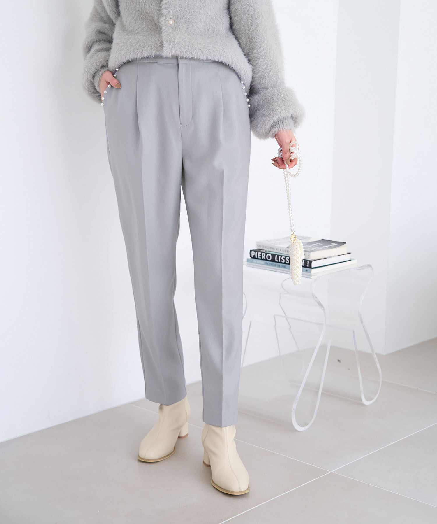 Rope&rsquo;Picnic「パールディティールパンツ/セットアップ対応」|その他|サックス(48)