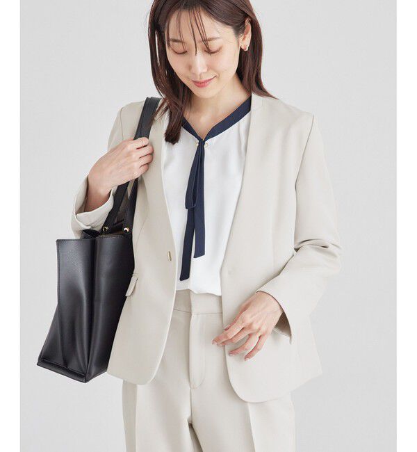 Rope&rsquo;Picnic「【一部店舗限定34-42サイズ】360&deg;ウルトラストレッチ/ノーラペルジャケット」|テーラードジャケット|